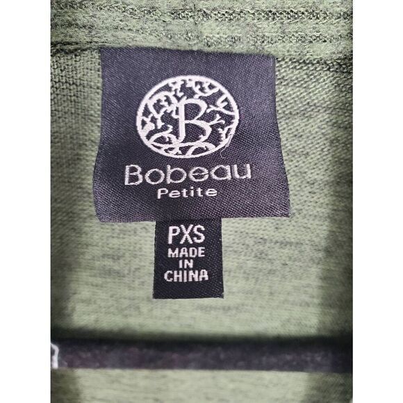 Bobeau NWT Women's Green open front soft cardigan sweater Size Petite XSmall - Picture 2 of 6